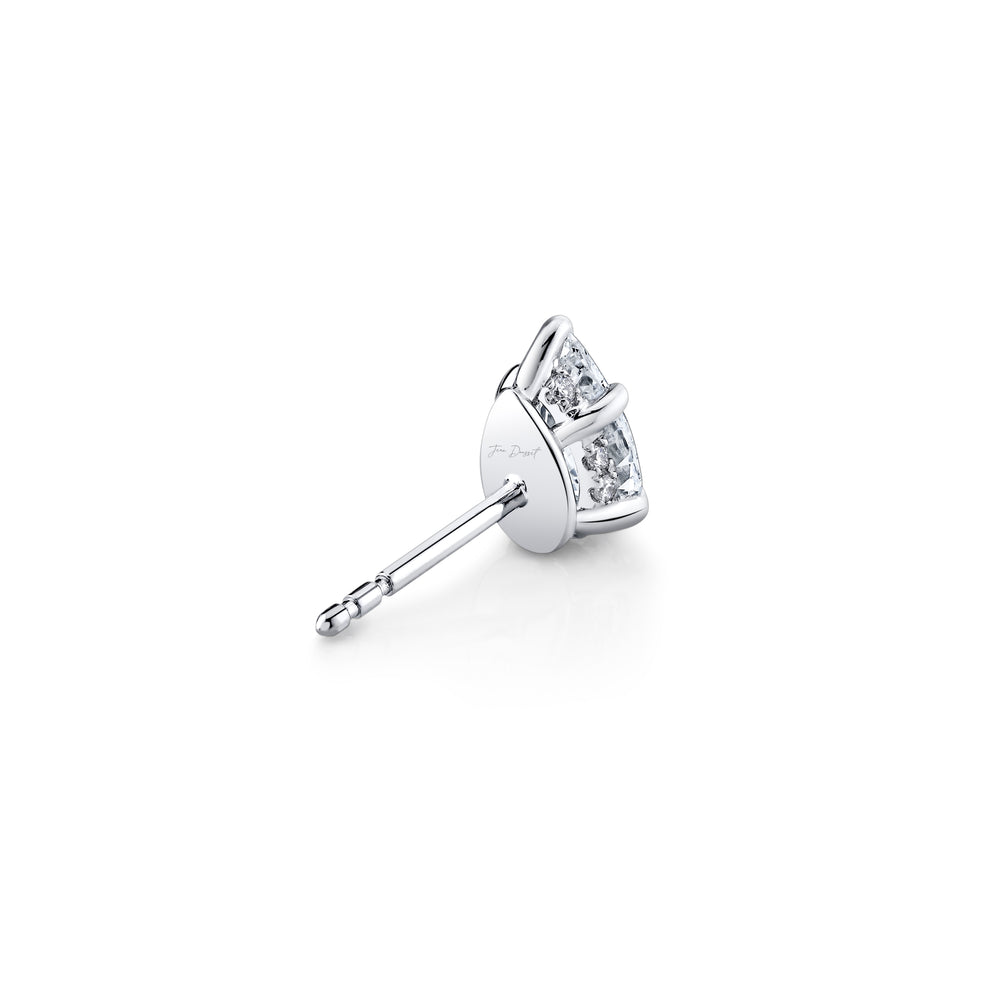 Chelsea Lab Diamond Pear Studs Platinum  Rear View