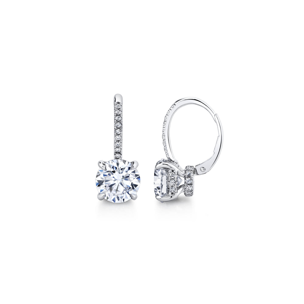 Chelsea Round Brilliant Leverback Earrings image 47