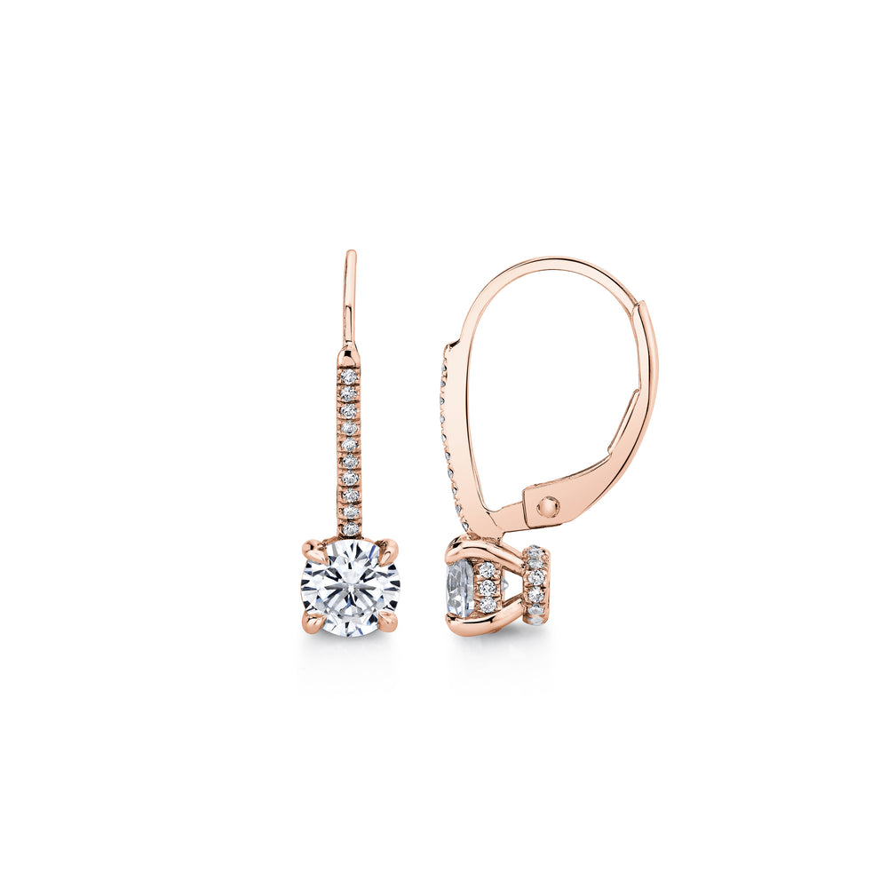 Chelsea Round Brilliant Leverback Earrings image 8