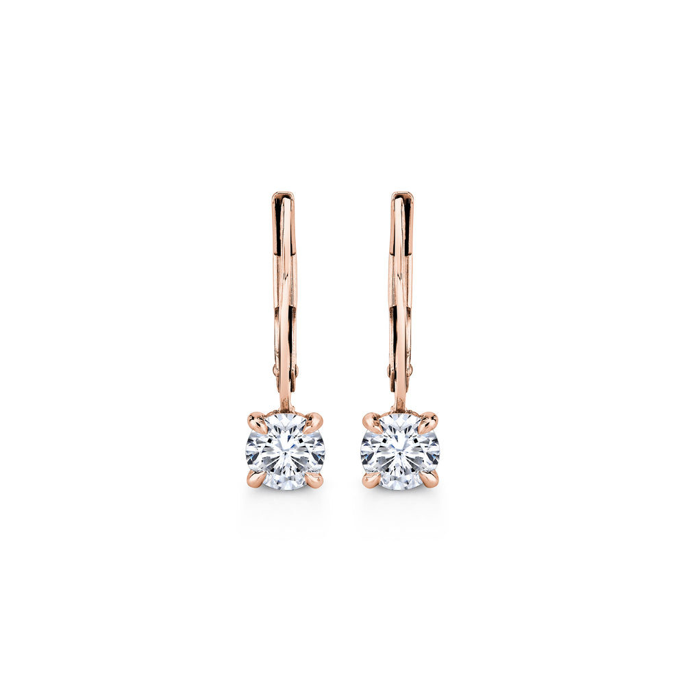 Chelsea Round Brilliant Leverback Earrings image 7