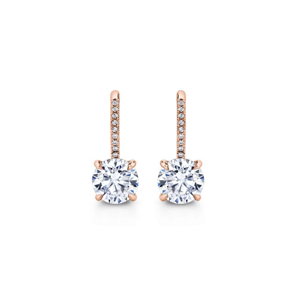 Chelsea Round Brilliant Leverback Earrings image 43