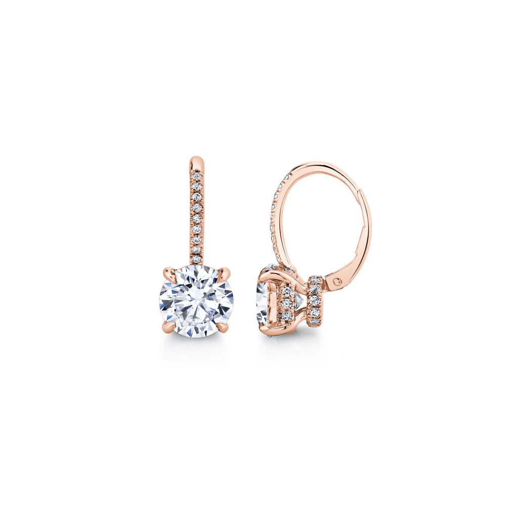 Chelsea Round Brilliant Leverback Earrings image 44