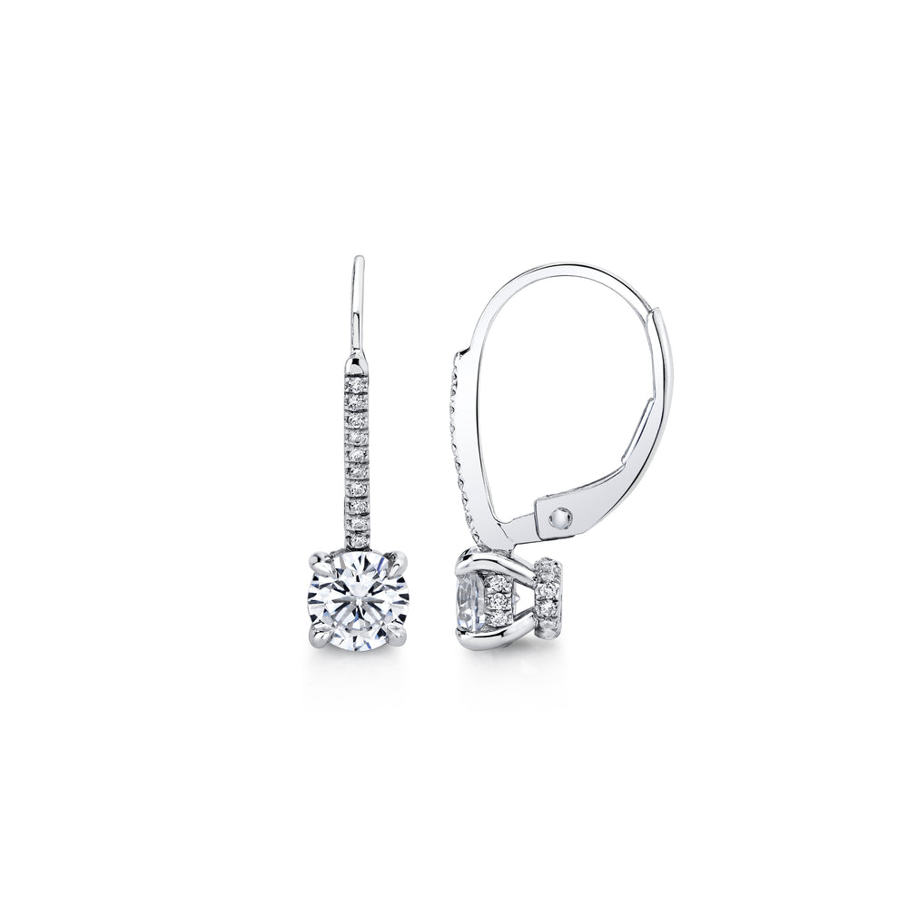 Chelsea Round Brilliant Leverback Earrings image 2