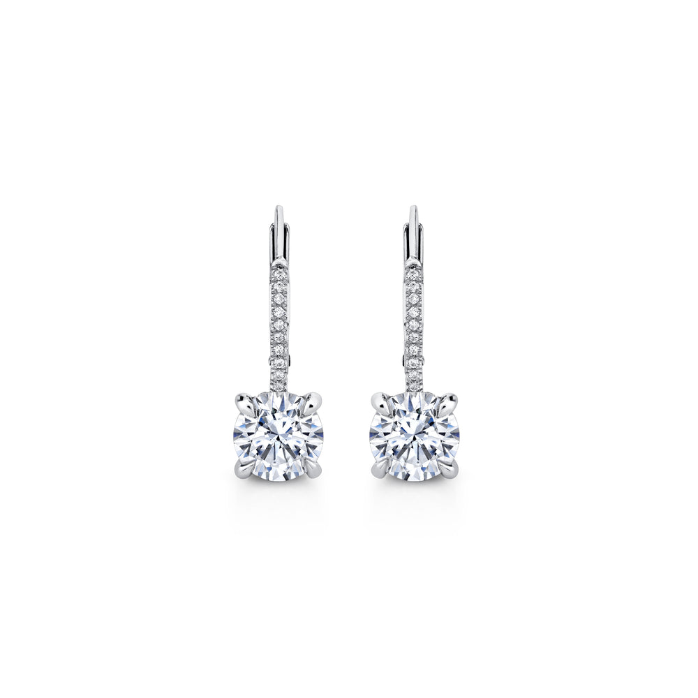 Chelsea Round Brilliant Leverback Earrings image 13