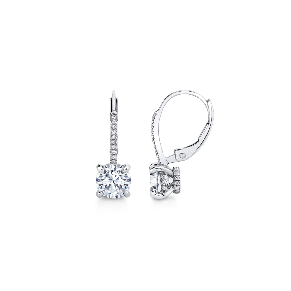 Chelsea Round Brilliant Leverback Earrings image 14