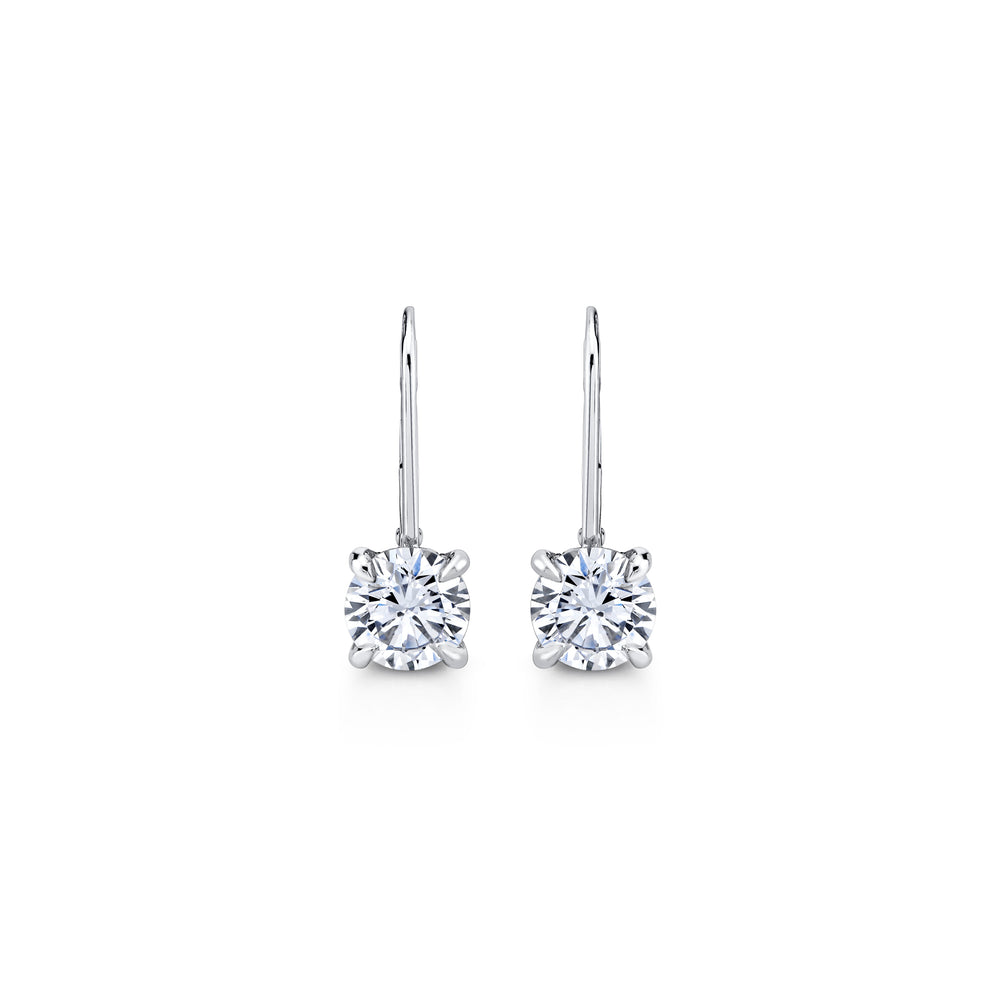 Chelsea Round Brilliant Leverback Earrings image 13