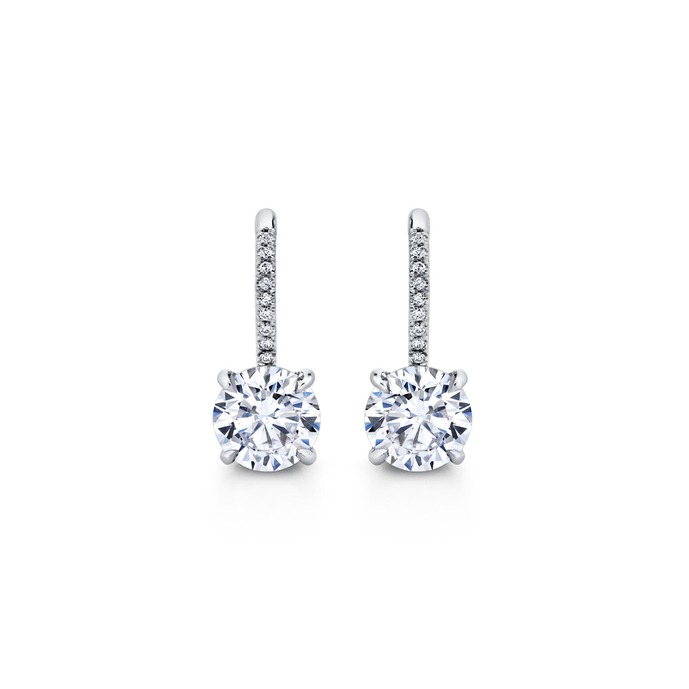 Chelsea Round Brilliant Leverback Earrings image 37
