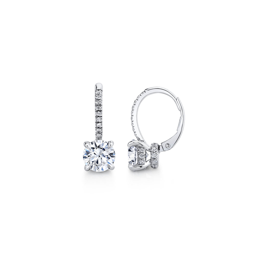 Chelsea Round Brilliant Leverback Earrings image 26