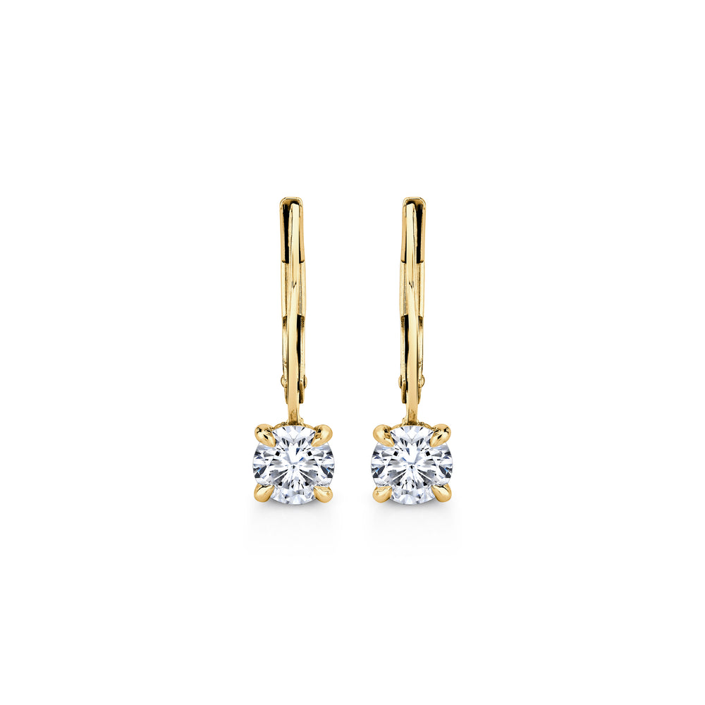 Chelsea Round Brilliant Leverback Earrings image 4