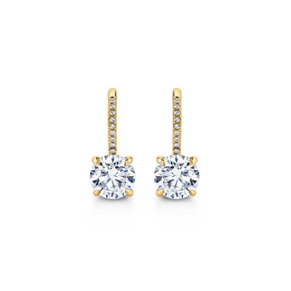 Chelsea Round Brilliant Leverback Earrings image 40