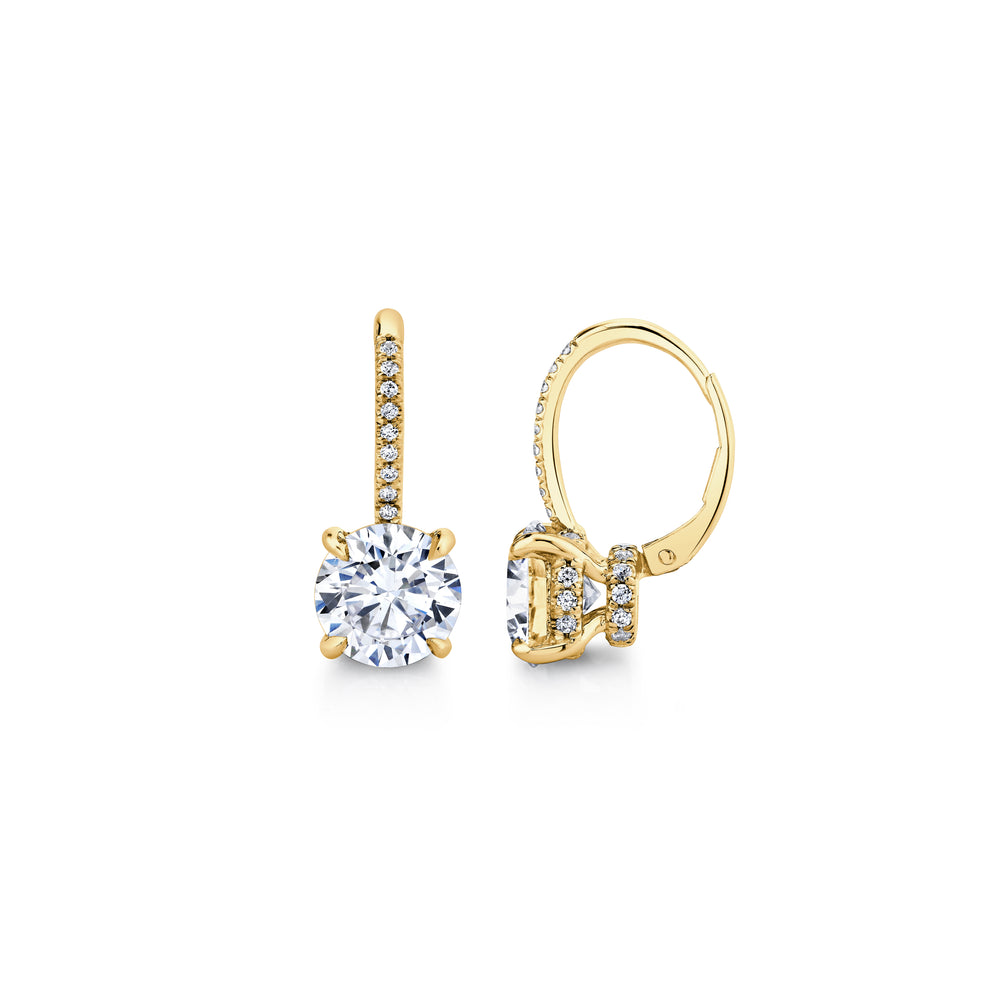 Chelsea Round Brilliant Leverback Earrings image 41