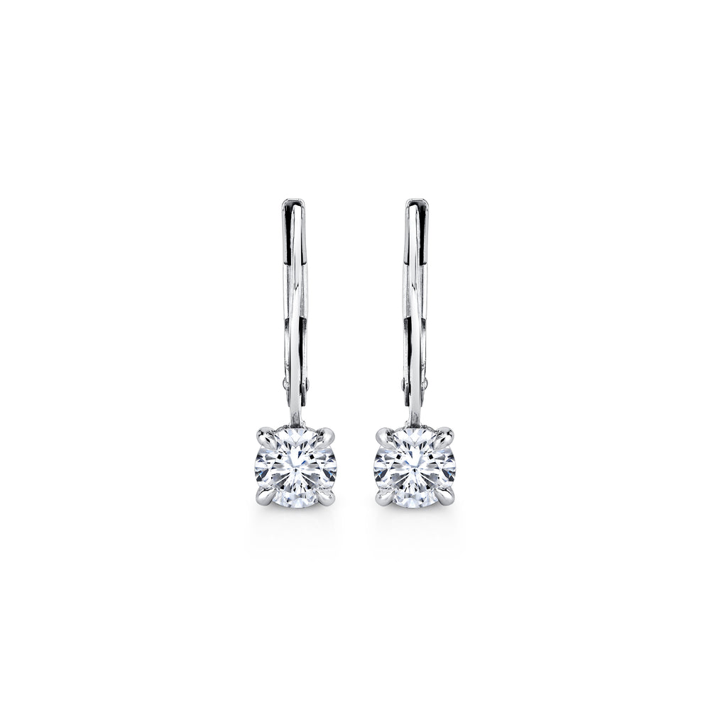 Chelsea Round Brilliant Leverback Earrings image 10