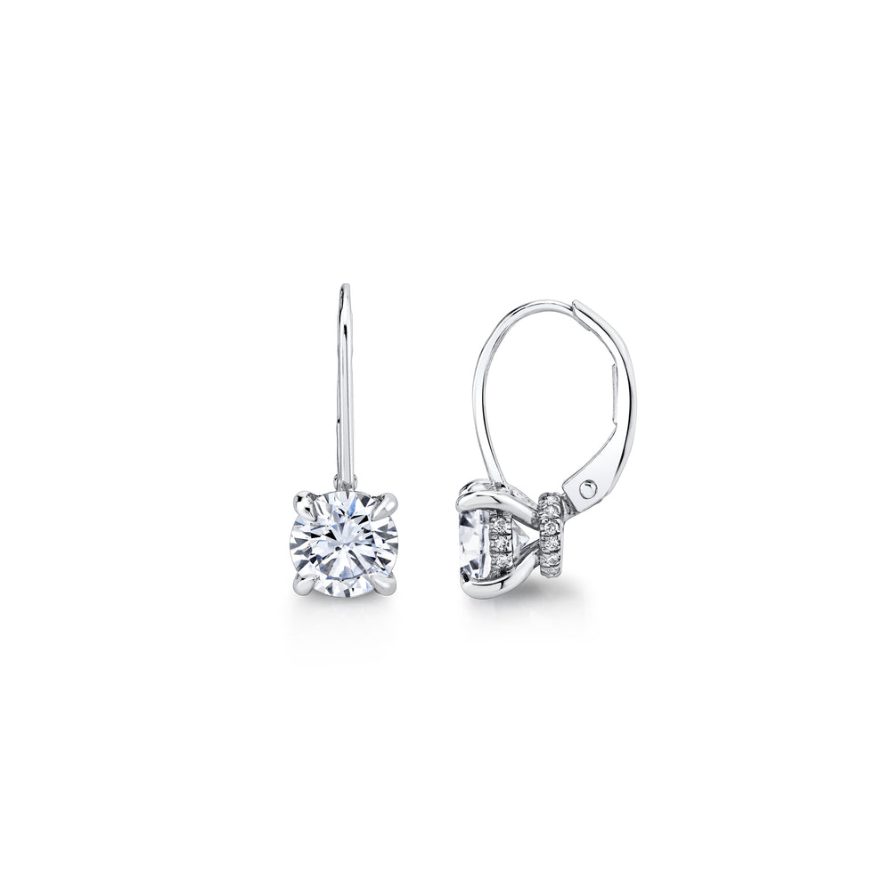 Chelsea Round Brilliant Leverback Earrings image 23