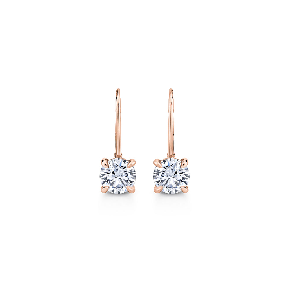 Chelsea Round Brilliant Leverback Earrings image 19