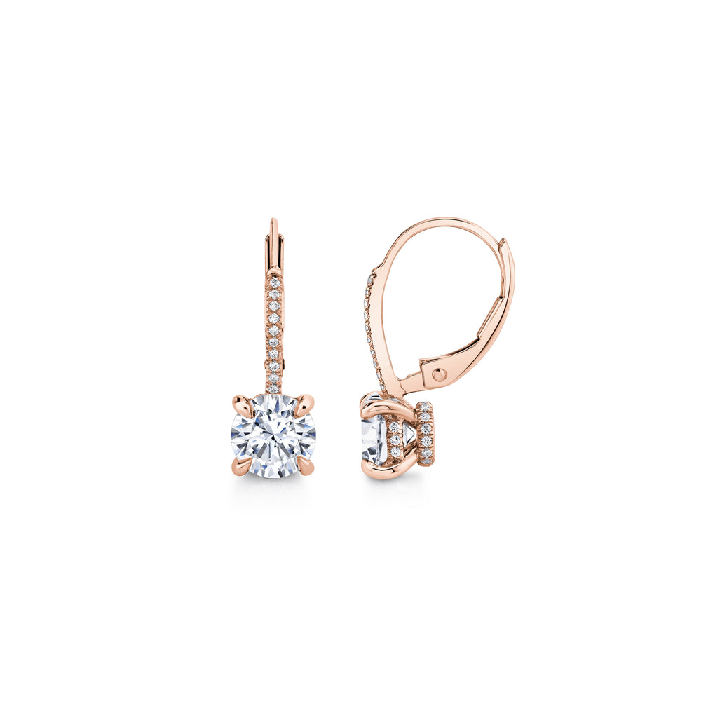 Chelsea Round Brilliant Leverback Earrings image 20