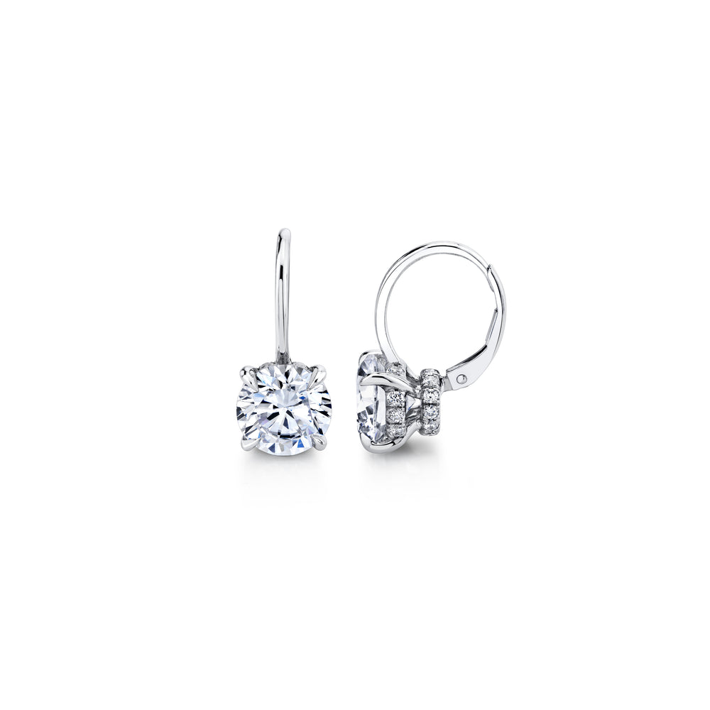 Chelsea Round Brilliant Leverback Earrings image 38