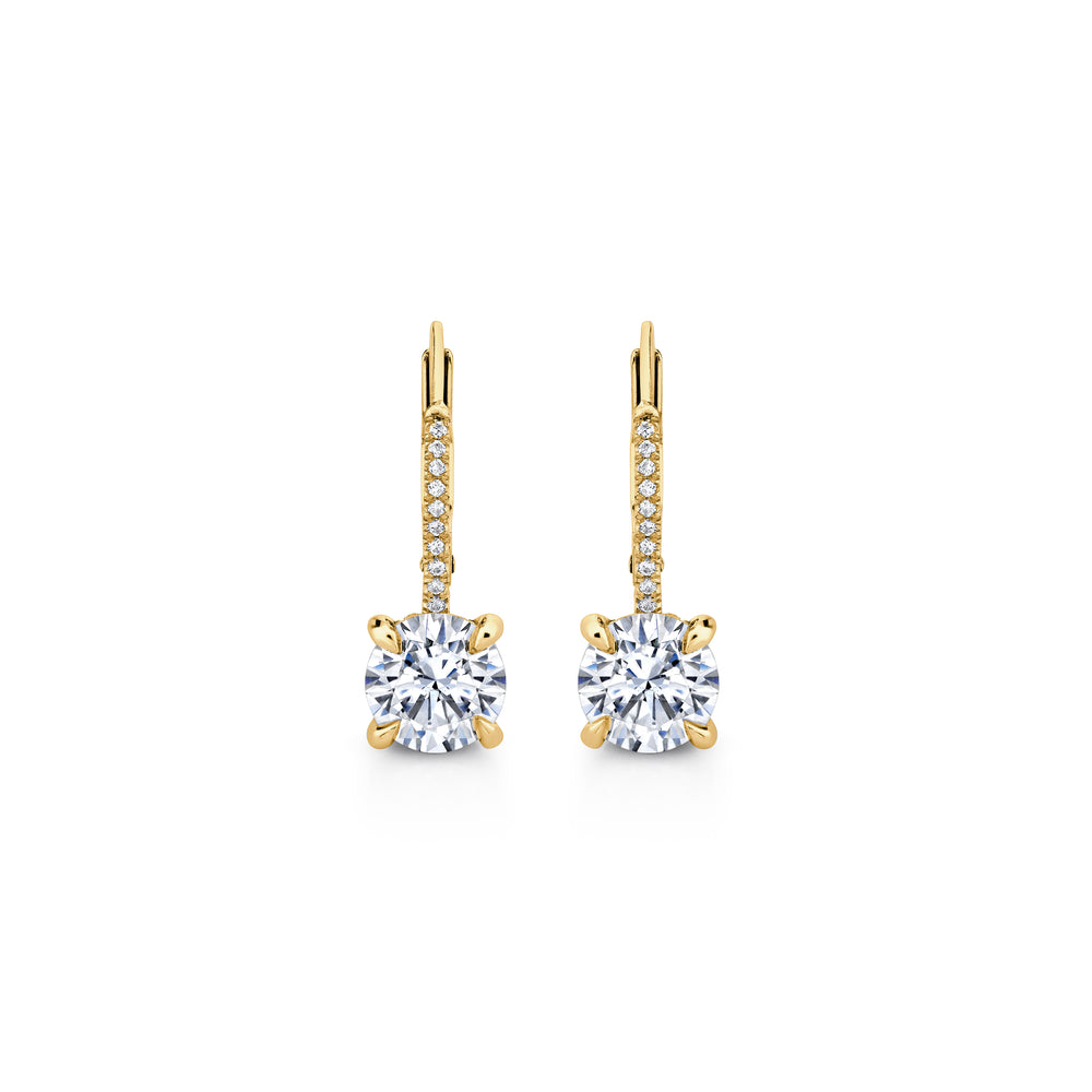 Chelsea Round Brilliant Leverback Earrings image 16