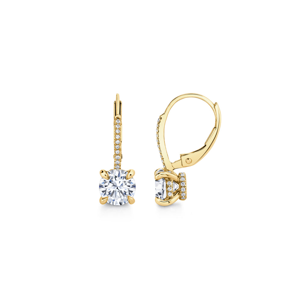 Chelsea Round Brilliant Leverback Earrings image 17