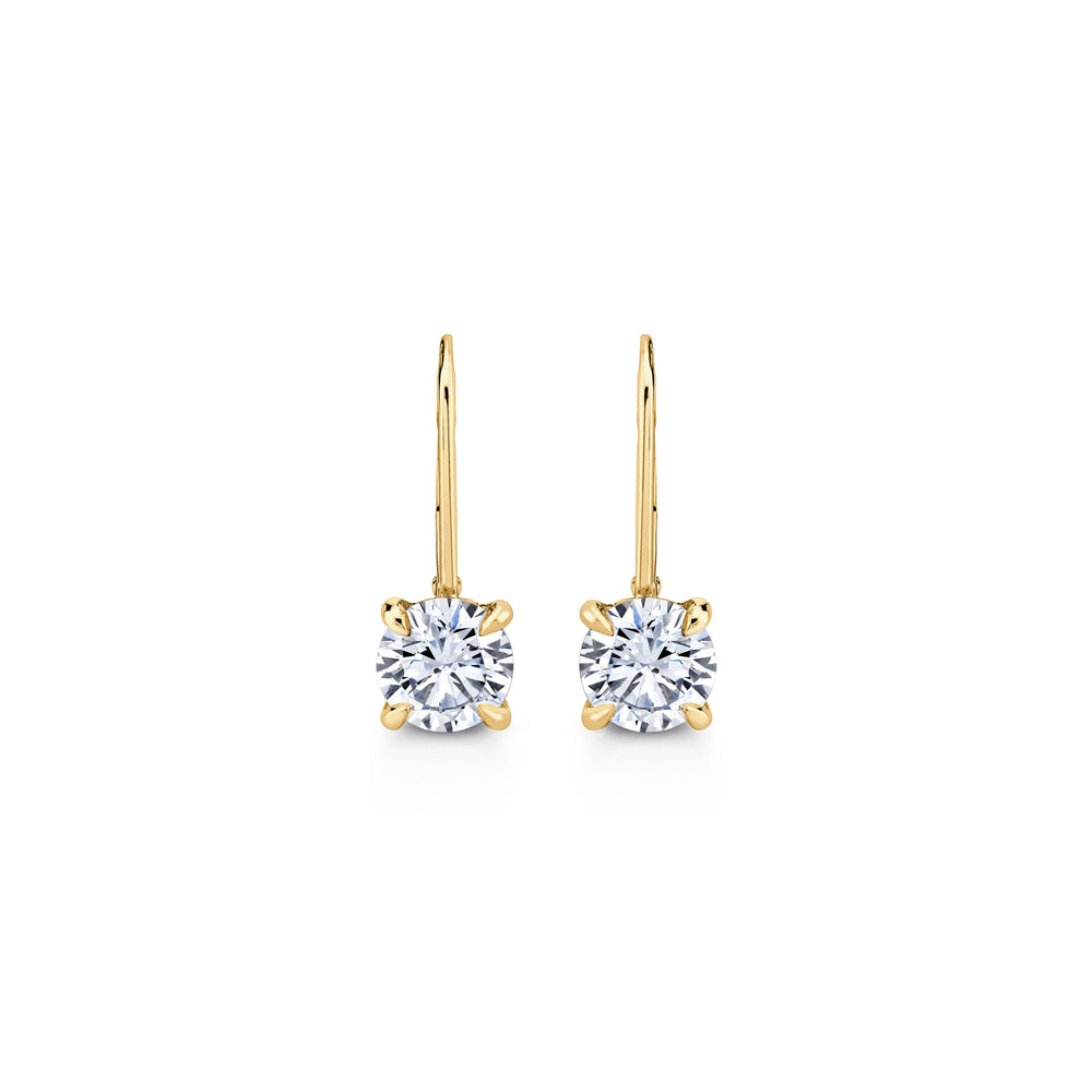 Chelsea Round Brilliant Leverback Earrings image 16