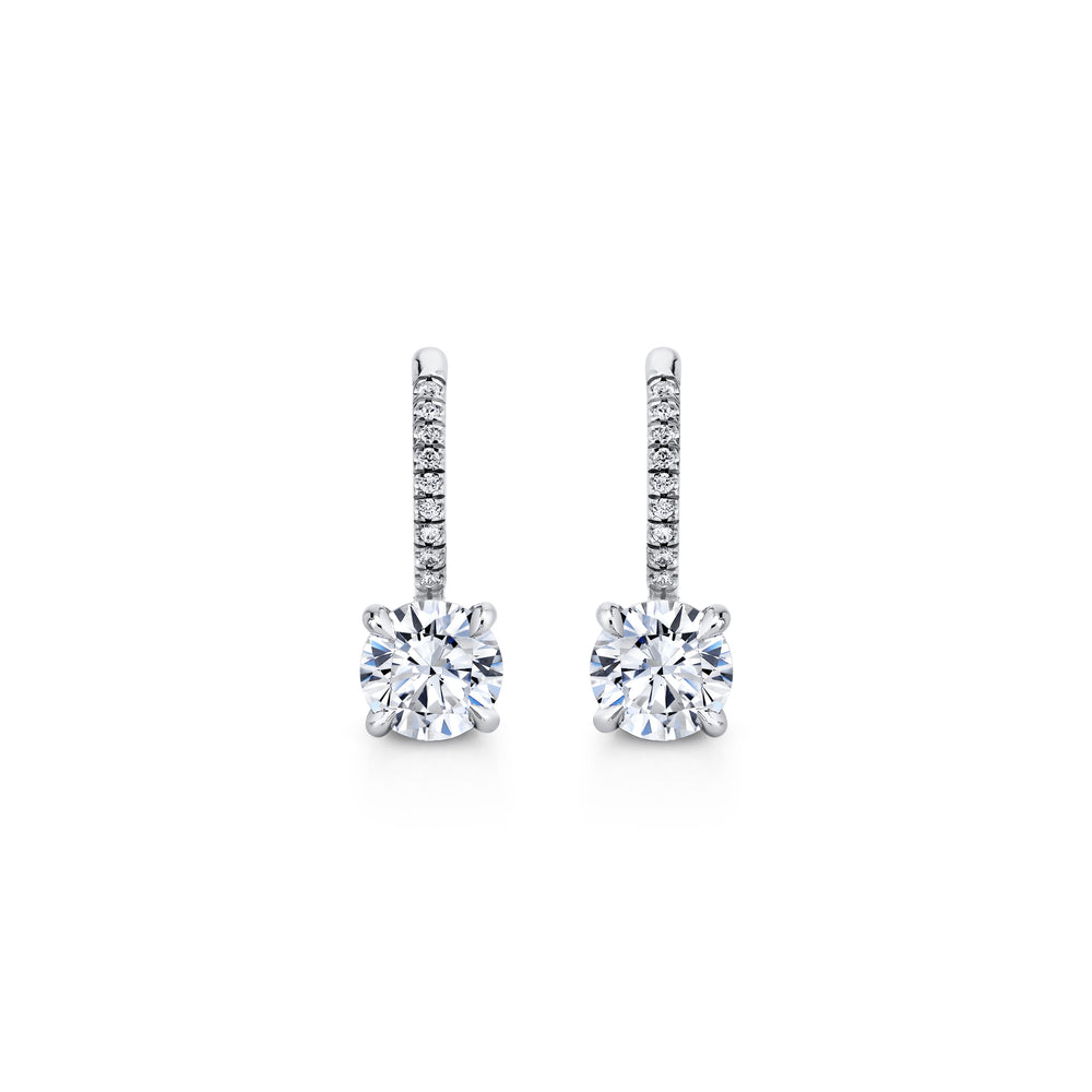 Chelsea Round Brilliant Leverback Earrings image 34