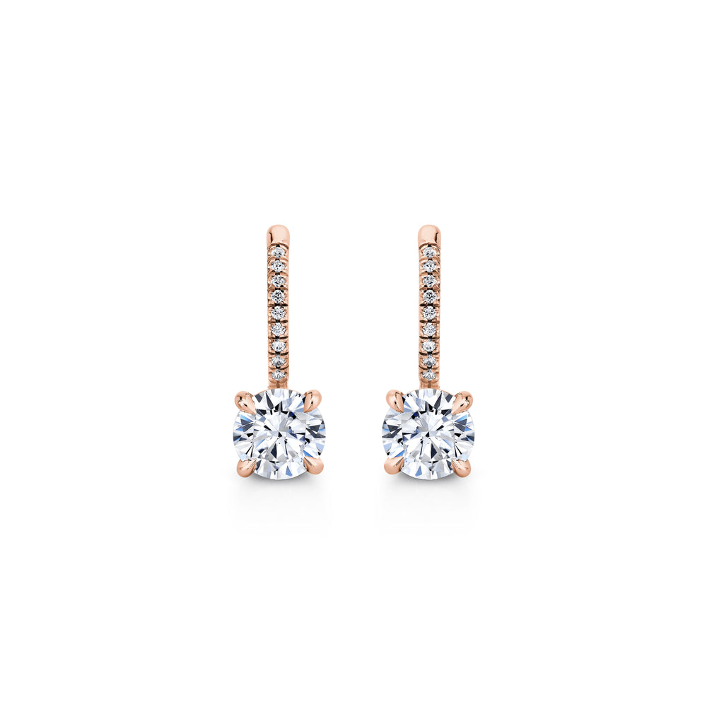 Chelsea Round Brilliant Leverback Earrings image 31