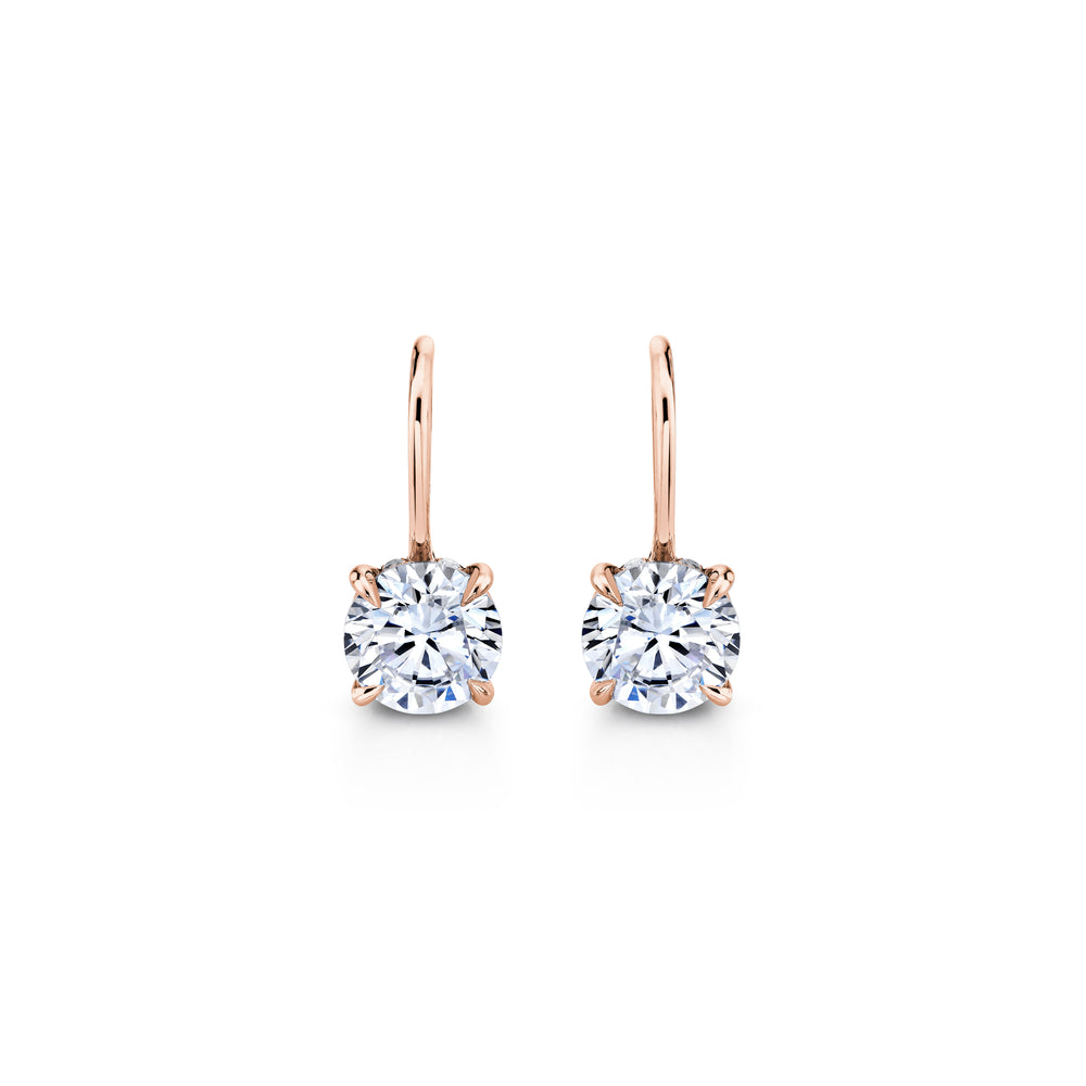 Chelsea Round Brilliant Leverback Earrings image 43