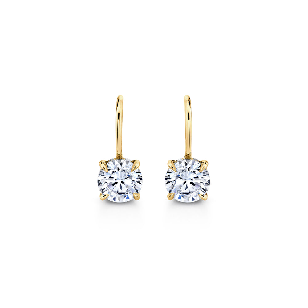 Chelsea Round Brilliant Leverback Earrings image 40