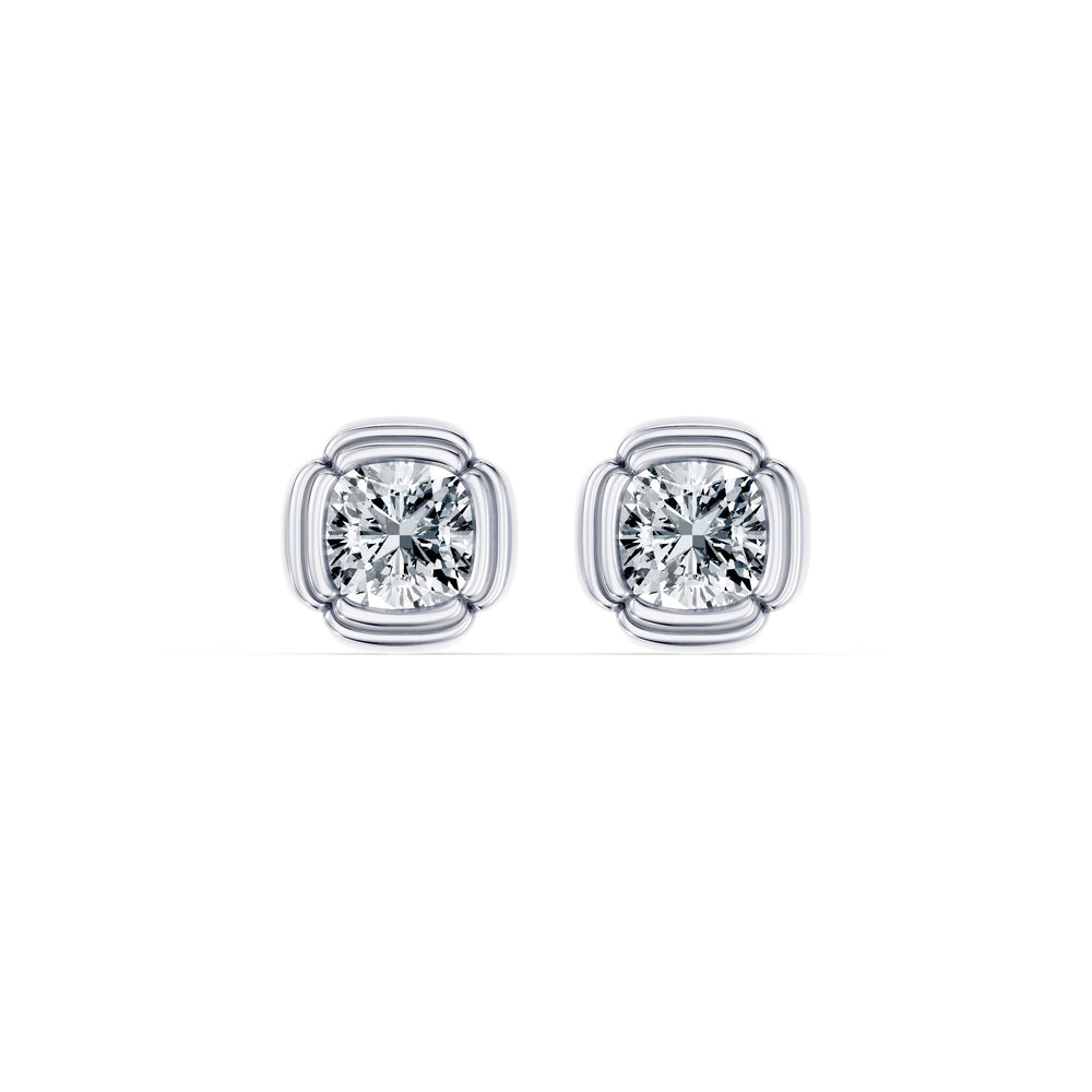 Dorée Lab Diamond Cushion Studs image 1
