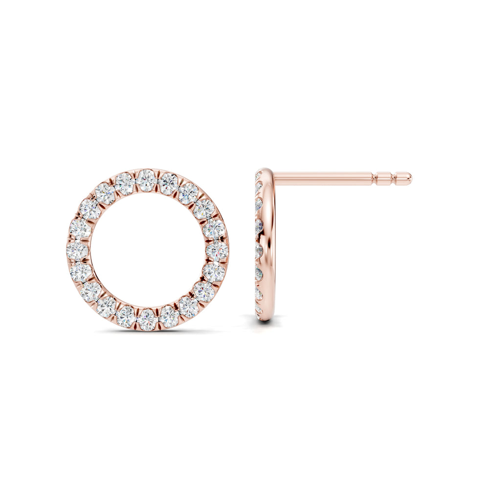 Audrey Front Hoop Lab Diamond Pavé Earrings image 10