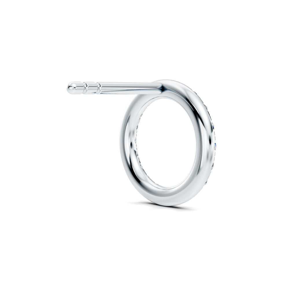 Audrey Front Hoop Lab Diamond Pavé Earrings image 3