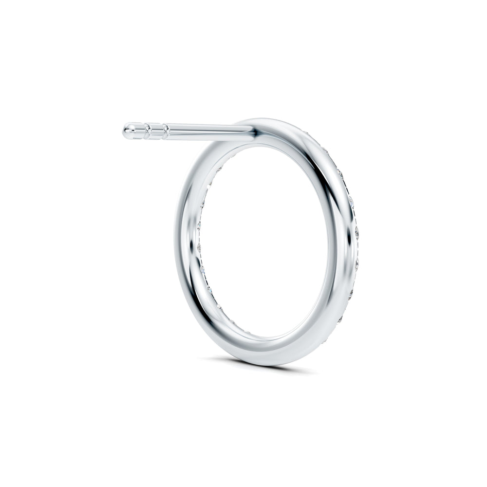Audrey Front Hoop Lab Diamond Pavé Earrings image 19