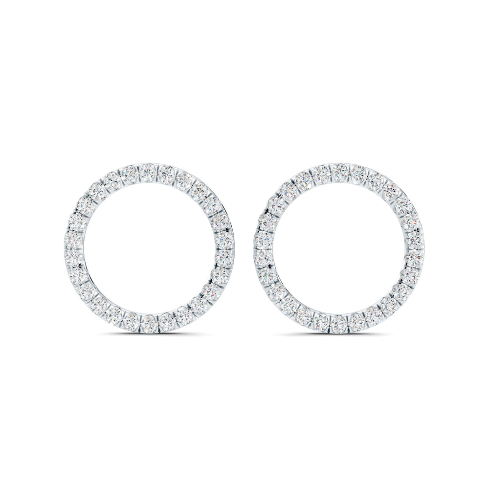 Audrey Front Hoop Lab Diamond Pavé Earrings image 17