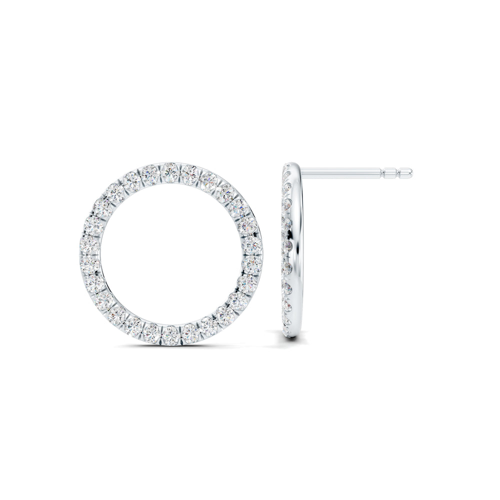 Audrey Front Hoop Lab Diamond Pavé Earrings image 30