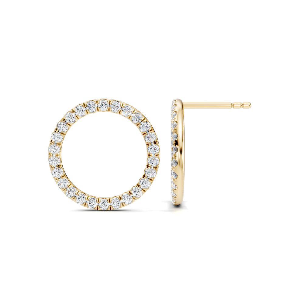 Audrey Front Hoop Lab Diamond Pavé Earrings image 23