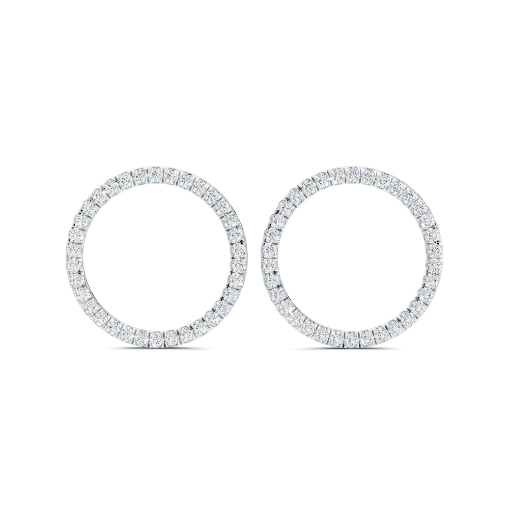 Audrey Front Hoop Lab Diamond Pavé Earrings image 33