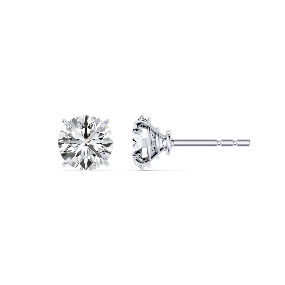 Claire Lab Diamond Round Brilliant Solitaire Studs image 26