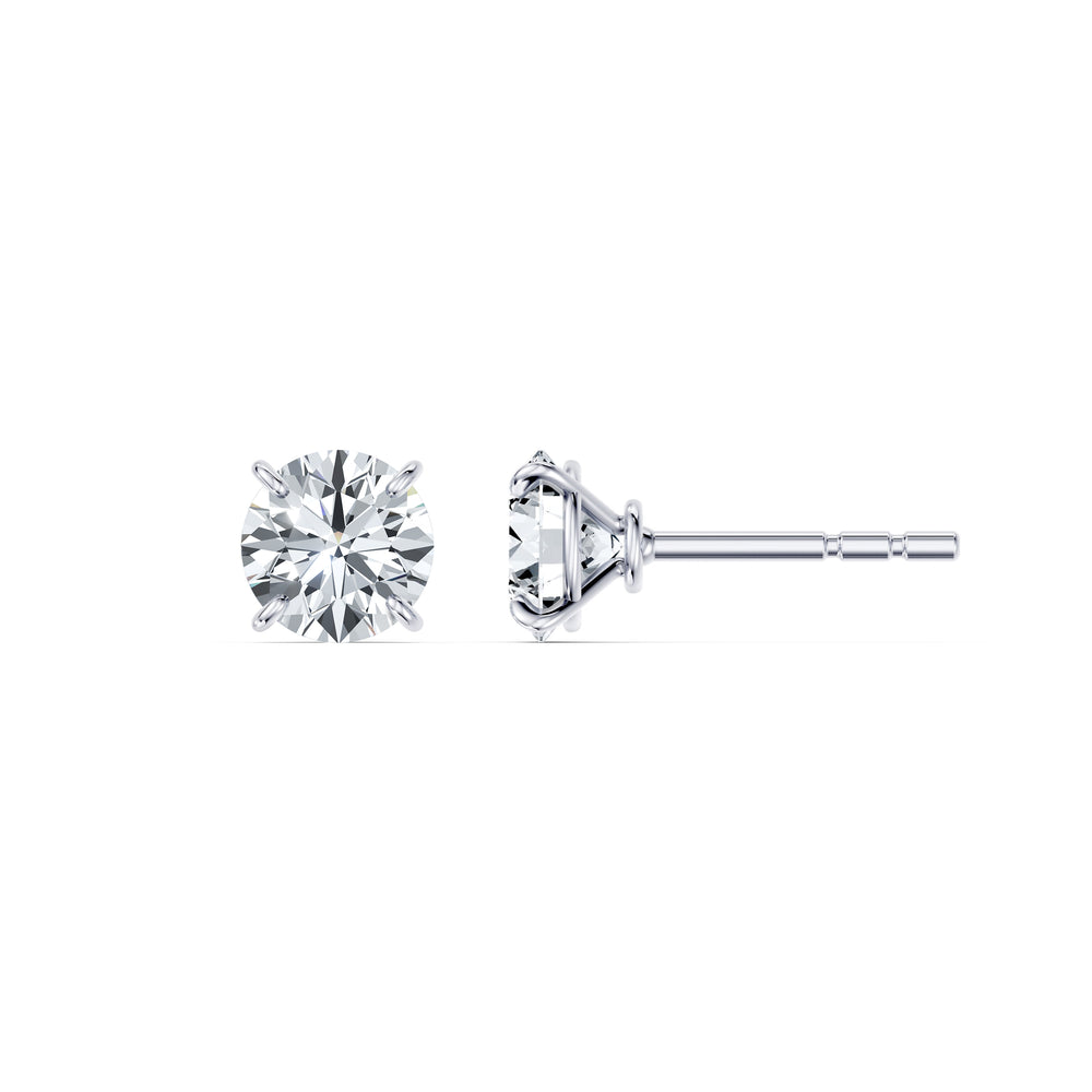 Claire Lab Diamond Round Brilliant Solitaire Studs image 14