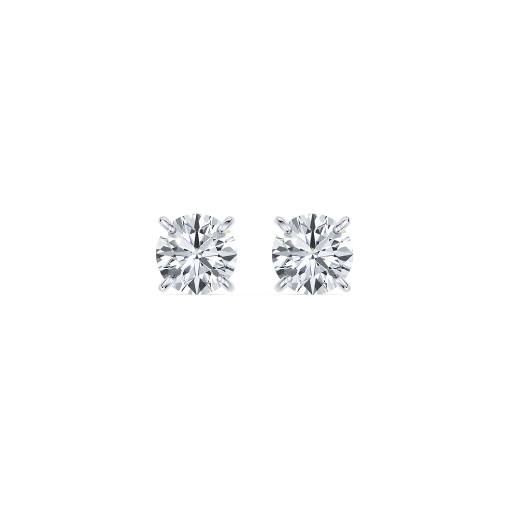 Claire Lab Diamond Round Brilliant Solitaire Studs image 10