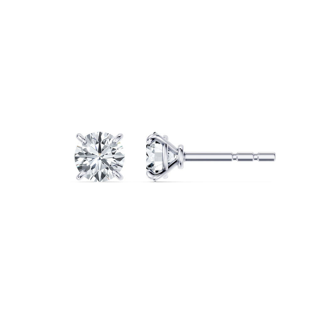 Claire Lab Diamond Round Brilliant Solitaire Studs image 11
