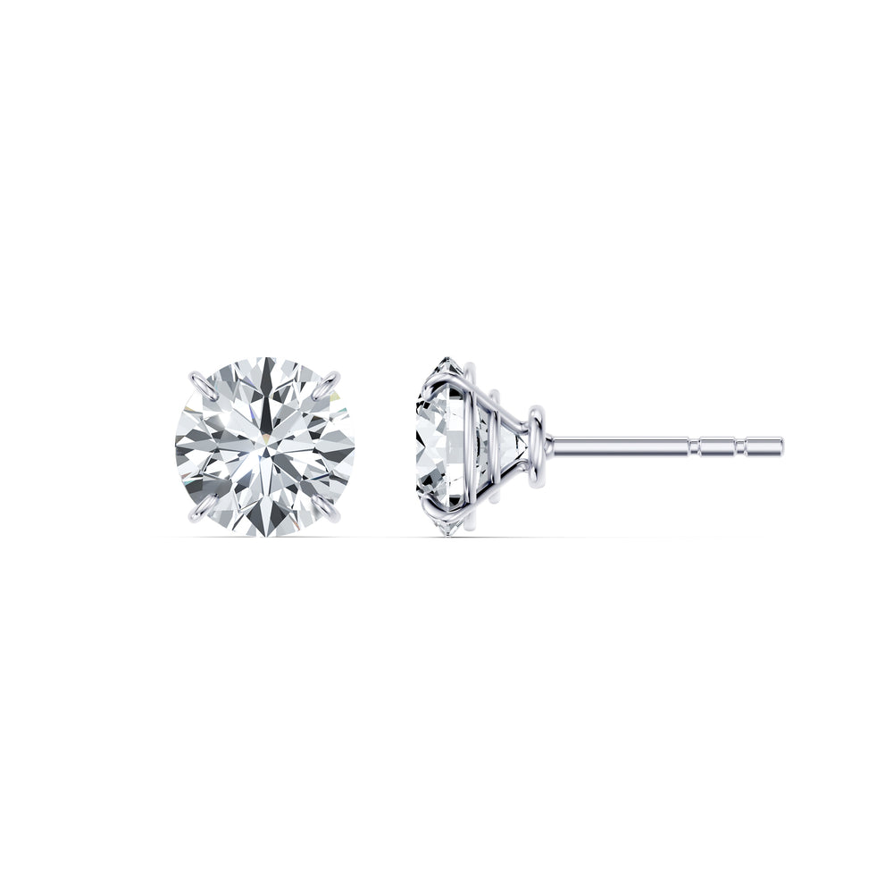 Claire Lab Diamond Round Brilliant Solitaire Studs image 47