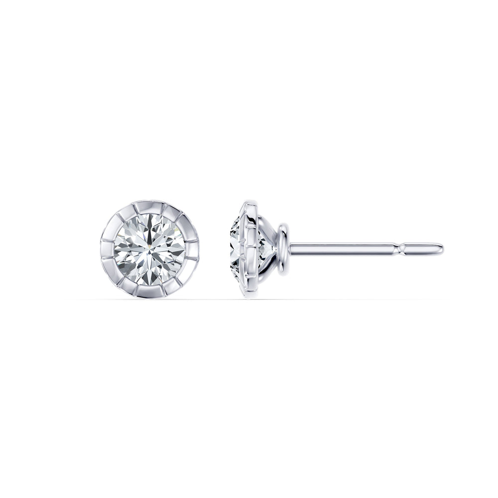 Soho Bezel Essential Lab Diamond Round Brilliant Studs image 11