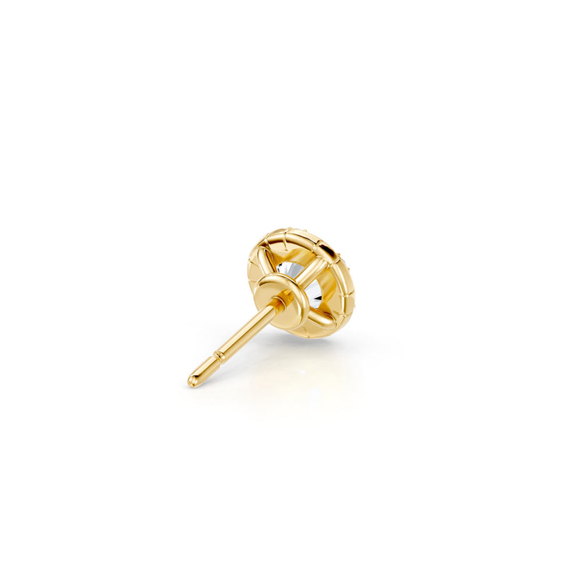 Soho Bezel Lab Diamond Round Brilliant Studded Studs image 6