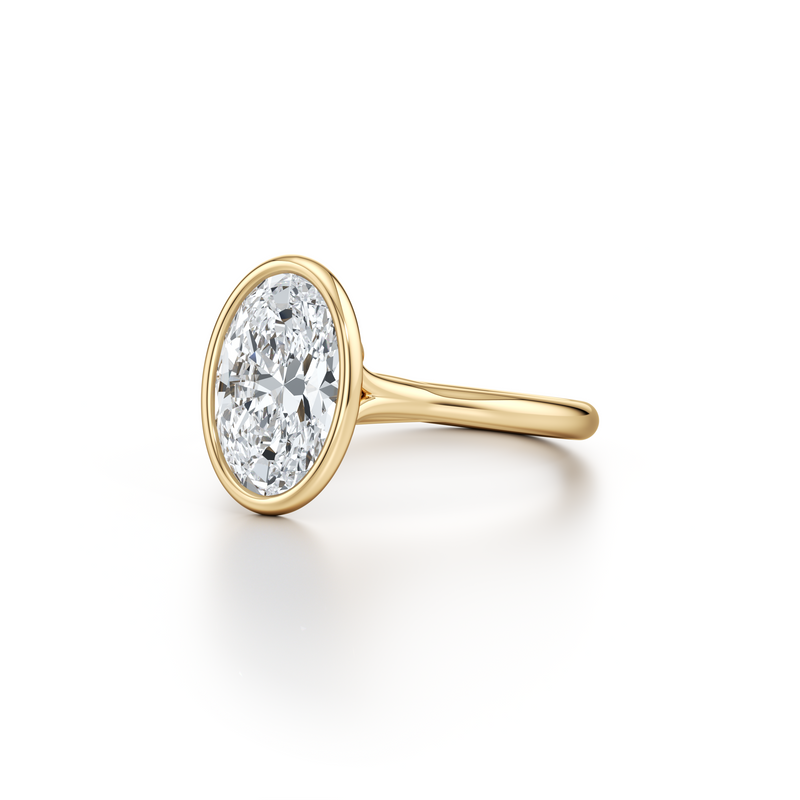 Elle Bezel Solitaire Lab Diamond Engagement Ring image 27