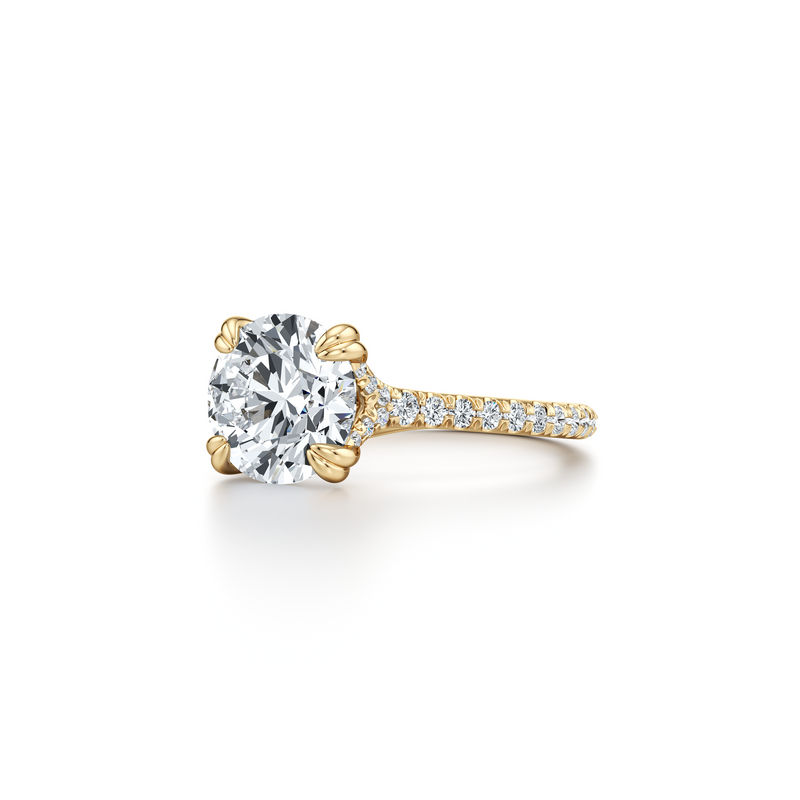 Elle Round Cut Solitaire Lab Diamond Engagement Ring image 2
