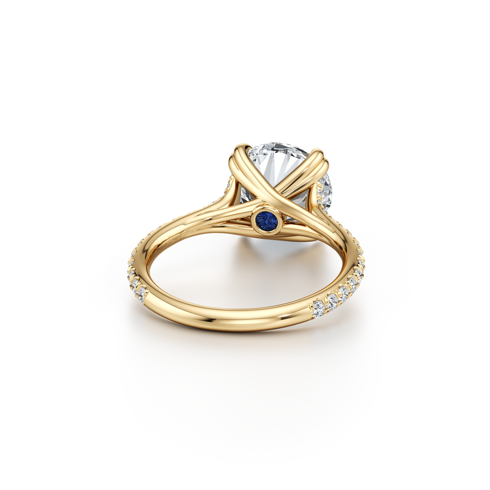 Elle Round Solitaire Lab Diamond Engagement Ring image 3