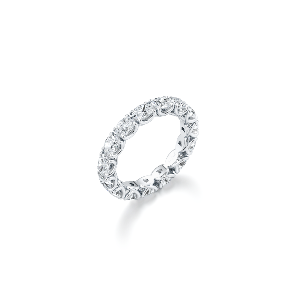 Elle East-West Oval Lab Diamond Eternity Band image 1