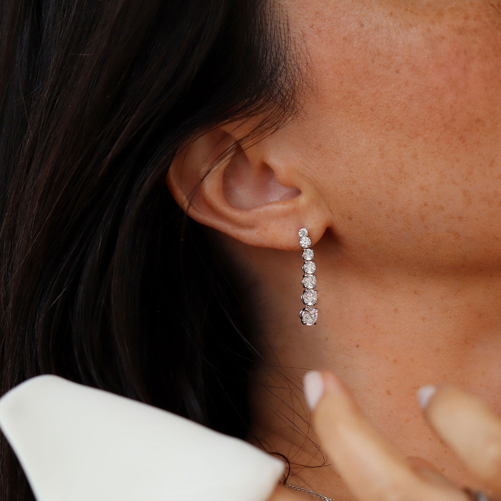 Olivia Lab Diamond Drop Earrings image 9