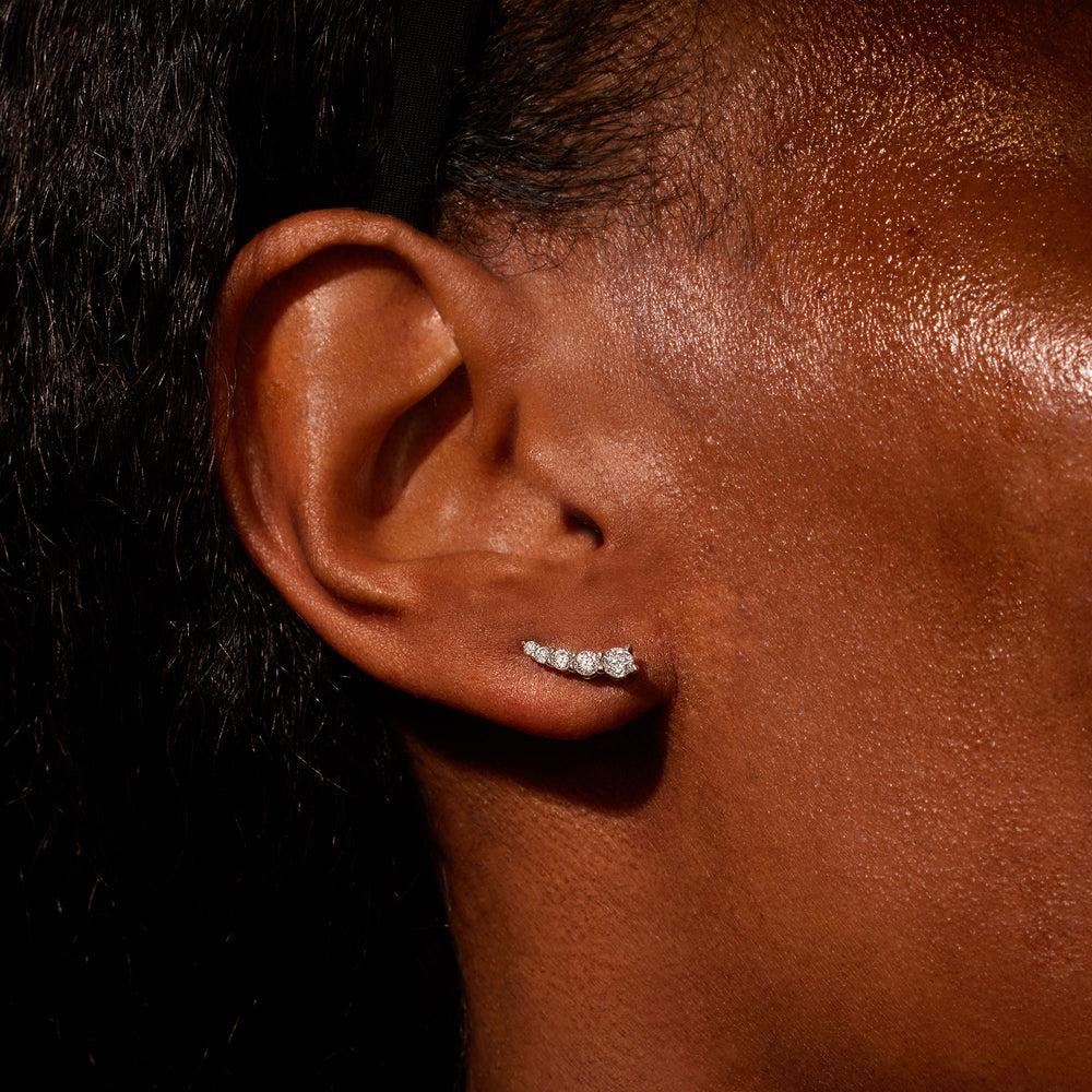 Olivia Lab Diamond Ear Climbers image 5