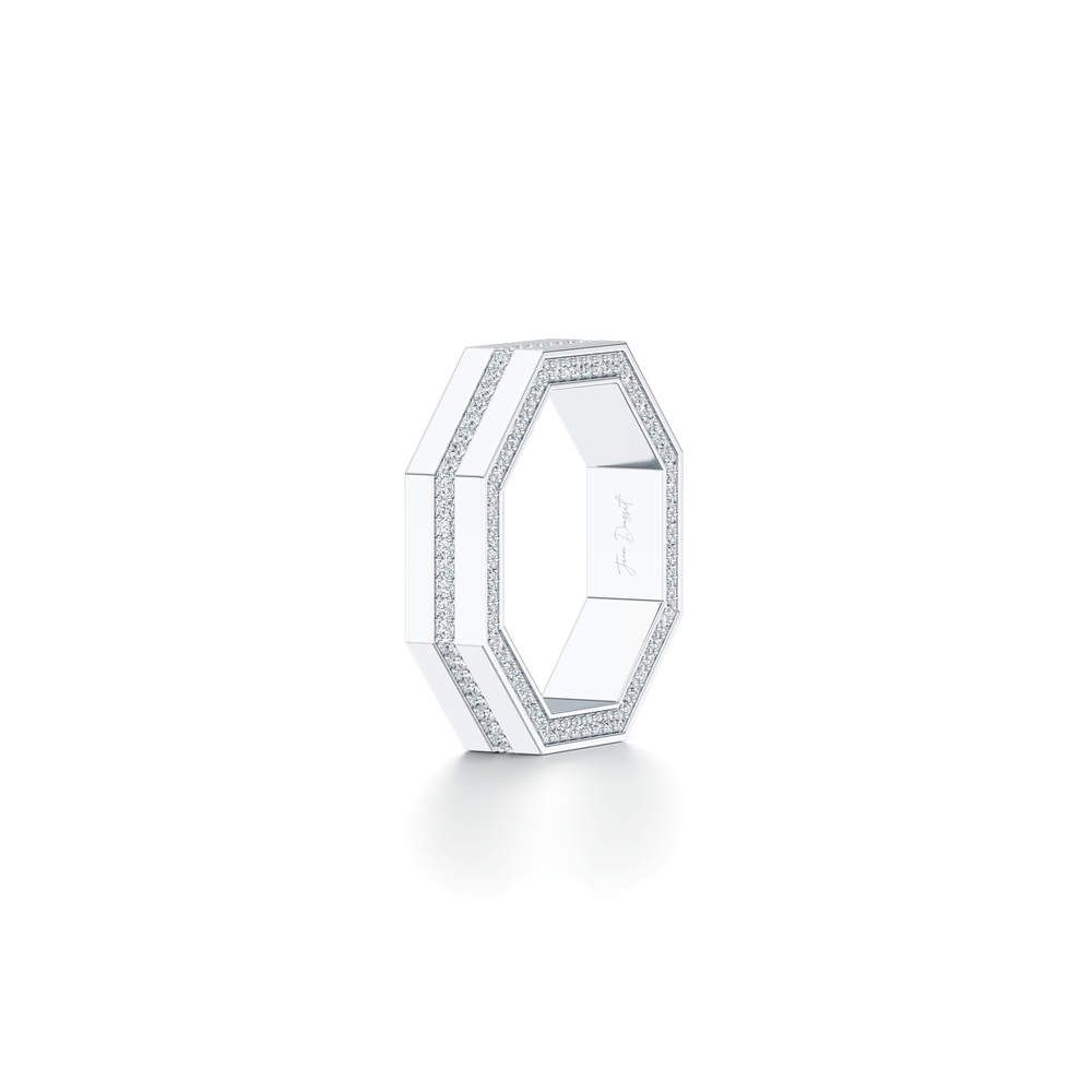 Hayden Pavé Channel Octagon Band image 4