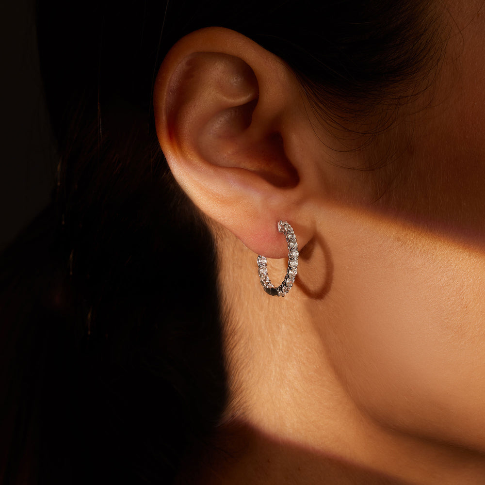 Olivia Lab Diamond Petite Inside Out Hoops